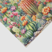 Mooie Bloeiende Cactussen Tissuepapier (Detail)