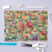 Mooie Bloeiende Cactussen Tissuepapier (Craft)