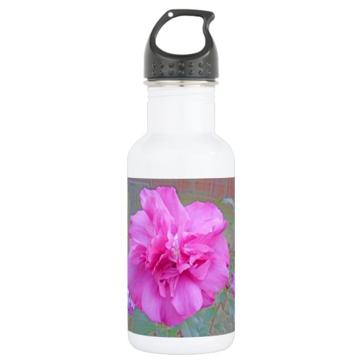 Mooie Bloeiende Fuchsiaroos Waterfles (Voorkant)