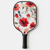 Mooie Bloeiende Rode Bloesems Pickleball Paddle (Achterkant)
