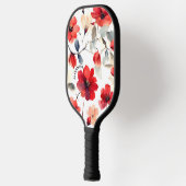 Mooie Bloeiende Rode Bloesems Pickleball Paddle (Links)