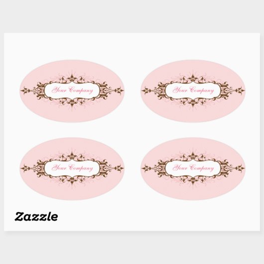 Mooie bloeiende Sticker roze & bruin (Vel)