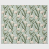 Mooie bloeiende tulp boeket inpakpapier (Vlak)