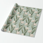 Mooie bloeiende tulp boeket inpakpapier (Uitgerold)