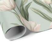 Mooie bloeiende tulp boeket inpakpapier (Rol Hoek)