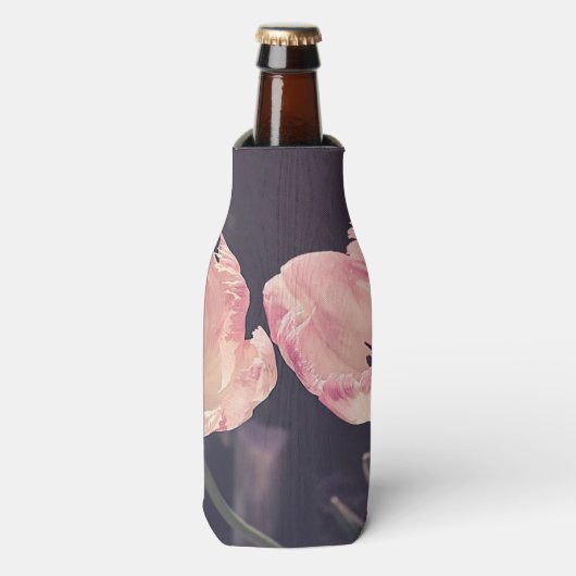 Mooie Bloeiende Tulpen -Persoonlijk Flesjeskoeler (Fles Voorkant)