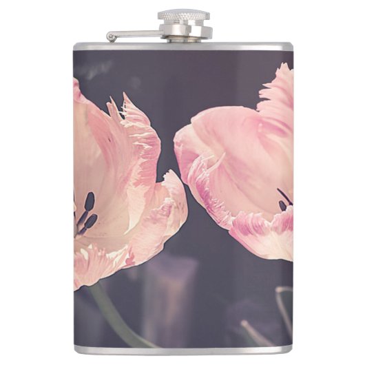 Mooie Bloeiende Tulpen -Persoonlijk Heupfles (Voorkant)