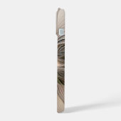 Mooie Bloem Abstract Beige Bruine Bloemige Fractal iPhone 15 Case (Linkerkant)