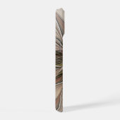 Mooie Bloem Abstract Beige Bruine Bloemige Fractal iPhone 15 Case (Rechterkant)