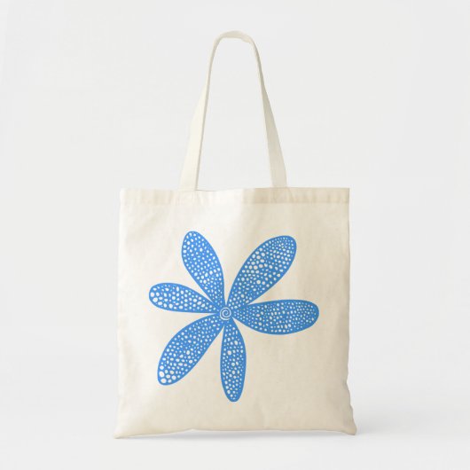 Mooie Bloem - Babyblauw Tote Bag (Voorkant)
