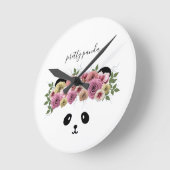 Mooie bloem beer panda kinderen klok (Hoek)