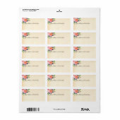 Mooie bloem bloemen adreslabels etiket (Full Sheet)