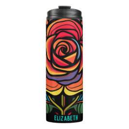 Mooie Bloem Bloemige Thermische Bekerglas Thermosbeker