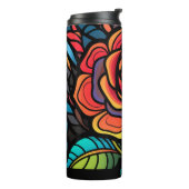 Mooie Bloem Bloemige Thermische Bekerglas Thermosbeker (Gedraaid links)