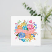 Mooie Bloem Boeket Moederdag Feestdagenkaart (Staand voorkant)
