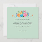 Mooie Bloem Boeket Moederdag Feestdagenkaart (Achterkant)