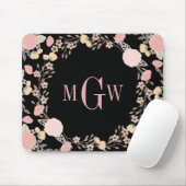 Mooie bloem botanisch monogram muismat (Met muis)
