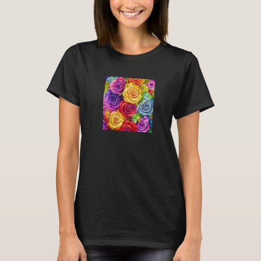 Mooie bloem Bouquet kleurrijke Floral Arrangem T-shirt (Voorkant)