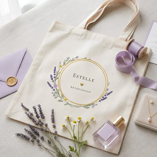 Mooie bloem bruidsmeisje tote bag