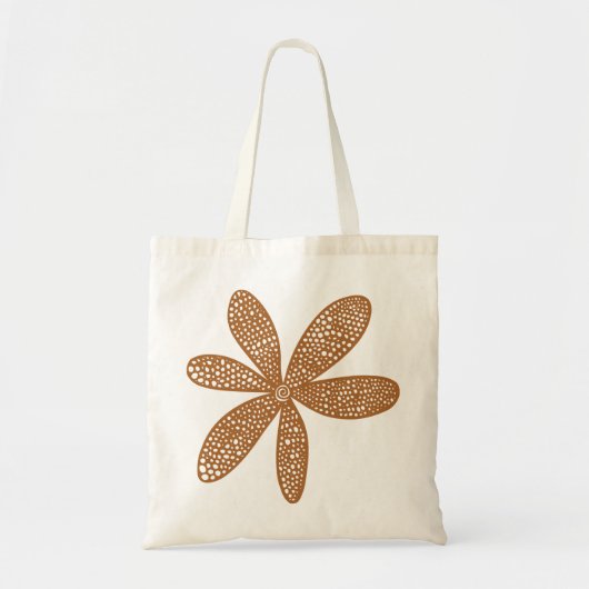 Mooie Bloem - Bruin Tote Bag (Voorkant)