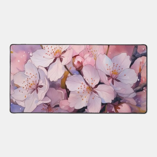 Mooie bloem bureau mat (Voorkant)