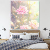 Mooie bloem canvas afdruk (Insitu (Slaapkamer))
