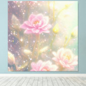 Mooie bloem canvas afdruk (Insitu (Houten vloer))