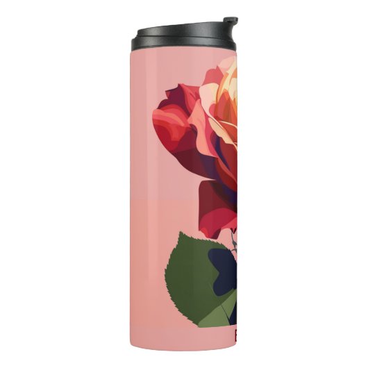 Mooie Bloem Cappa Thermale Tumbler Thermosbeker (Gedraaid links)
