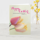 Mooie Bloem Christelijk Gelukkig Pasen Kaart (Gele Bloem)