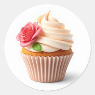 Mooie Bloem Cupcake Stickers