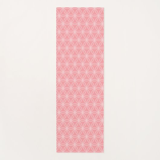 Mooie Bloem des Levens op Koraalroze Yoga Mat (Voorkant)