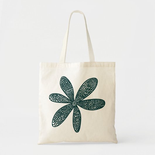 Mooie Bloem - Donkergroen Tote Bag (Voorkant)