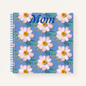 Mooie bloem en Moederdag van vochtige vogels Notitieboek (Voorkant)
