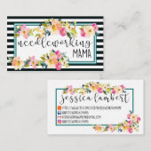 Mooie bloem en visitekaartje met twee zijden van d (Voorkant / Achterkant)