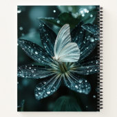 Mooie bloem en vlinder notitieboek (Achterkant)