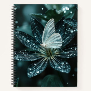 Mooie bloem en vlinder notitieboek