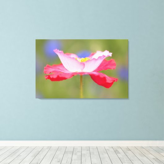 Mooie bloem foto canvas afdruk (Insitu (Houten vloer))