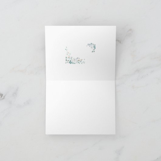 Mooie Bloem Frame Dank Je Bedankkaart (Binnen)