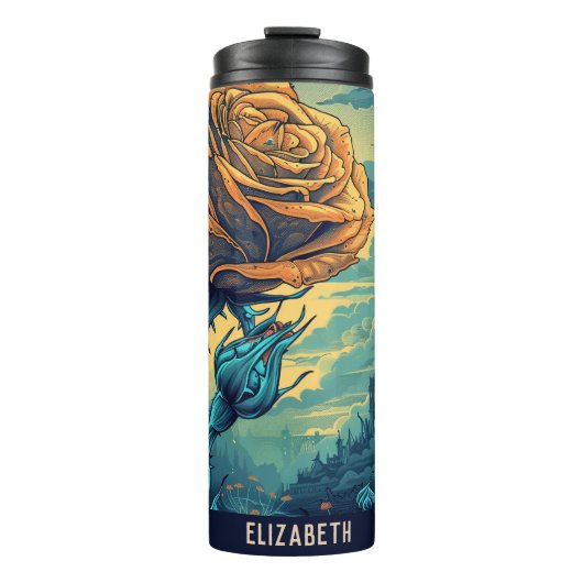 Mooie Bloem Geïsoleerde Mokken Thermische Bekers (Voorkant)