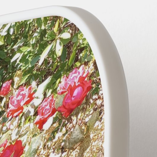 Mooie bloem, gepersonaliseerde, pickleball paddle (Links Detail)