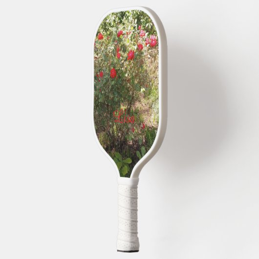 Mooie bloem, gepersonaliseerde, pickleball paddle (Links)