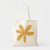 Mooie Bloem - Goudbruin Tote Bag (Voorkant)
