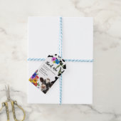 Mooie bloem 'Heilige Koe' Dank Moo Baby Shower Fav Cadeaulabel (Met Touw)