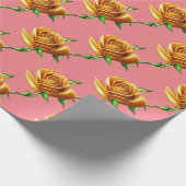 Mooie bloem, het gouden Roos Cadeaupapier (Hoek)