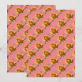 Mooie bloem, het gouden Roos Kaart (Voorkant / Achterkant)