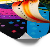 Mooie bloem in abstracte vormen lelie poster (Hoek)