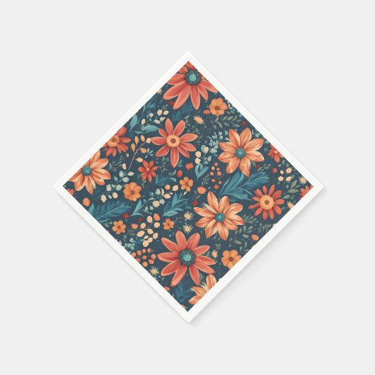 Mooie bloem inspiratie servet (Hoek)