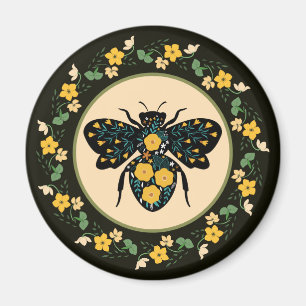 Mooie bloem kader gebloemde bij magneet