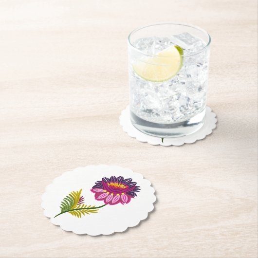 Mooie bloem kartonnen onderzetters (Insitu)