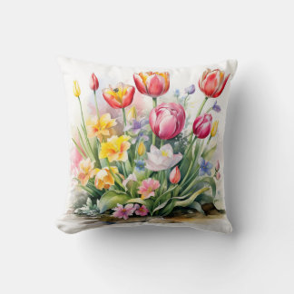 Mooie bloem katoen kussen